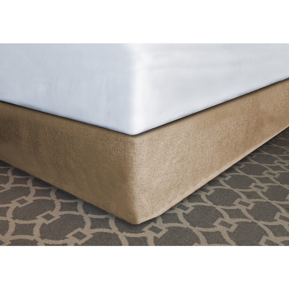 Mattress Safe, Inc. Designer Decor Collection Modern-Fit Bed Skirt, King, 14in, Sawgrass Caramel, Total Qty 1, DBSKG14SGCRML MPN:DBS-KG 14 SG CRML