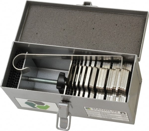 90 Piece, 0.001 to 0.125 Inch Thickness, Stainless Steel Slotted Shim Assortment MPN:316-MSA2-SK
