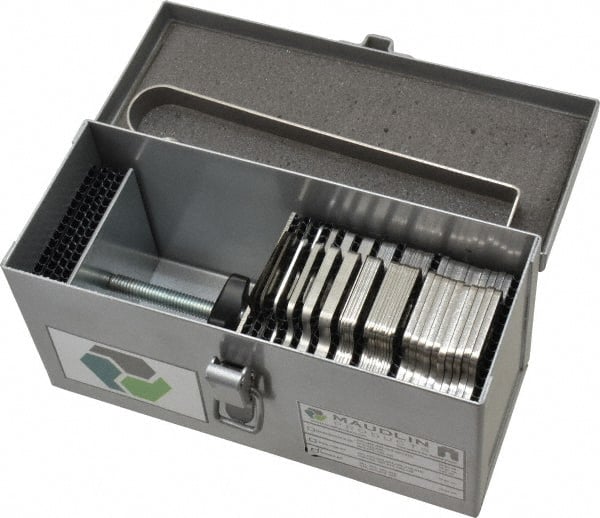 90 Piece, 0.001 to 0.125 Inch Thickness, Stainless Steel Slotted Shim Assortment MPN:316-MSB3-SK