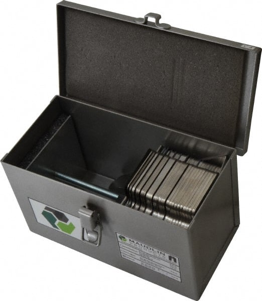 90 Piece, 0.001 to 0.125 Inch Thickness, Stainless Steel Slotted Shim Assortment MPN:316-MSC4-SK