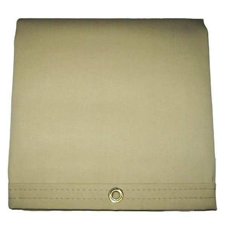 Heavy Duty Tarp, 4 ft x 3 ft 9 in, 20 Mil, Tan, Vinyl, Tear Resistant MPN:IHT-10-0404