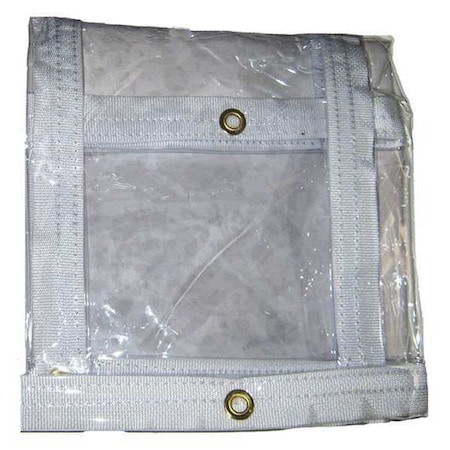 Heavy Duty Tarp, 5 ft 9 in x 5 ft 9 in, 20 Mil, Clear, Vinyl, Mildew Resistant MPN:T-PVC20-0606