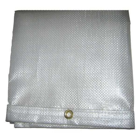 Heavy Duty Tarp, 29 ft 9 in x 29 ft 9 in, 20 Mil, White, Polyethylene, UV Resistant MPN:TTS-20000-3030