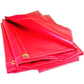 12' X 14' Flame Retardant Salvage Cover 13 oz. Vinyl Red - DAR-SAL-02-1214 DAR-SAL-02-1214