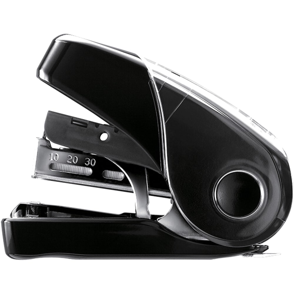 MAX Flat Clinch Mini Stapler - Staples Upto 25 Sheet - Black - 1 Each MPN:HD10FL3BK