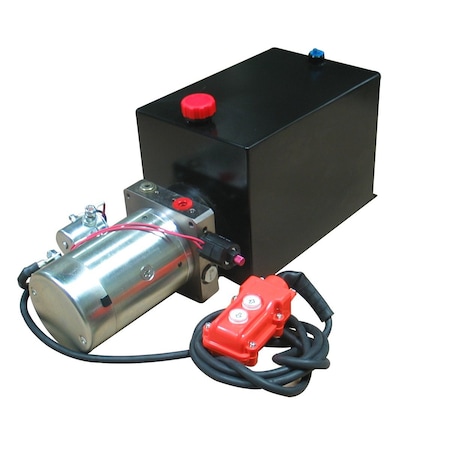 Hyd Power Unit 12V DC, Single Acting, 1.3 GPM, SAE 6 Ports, 2800 PSI, 12 Qt. Steel Tank MPN:253107