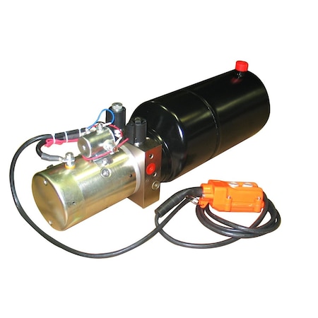 Hydraulic Power Unit 12V DC, Double Acting, 1.3 GPM, SAE 6 Ports, 2500 PSI, 8 Qt. Steel MPN:253108