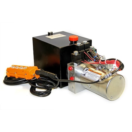 Dual Double Acting 12V Power Unit, 1.3 GPM, SAE 6 Ports, 8 Qt. Tank MPN:253305