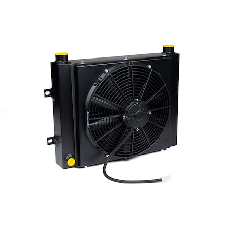 Mobile Oil Cooler w/Fan and Shroud: 12 VDC, 52 GPM, 1 NPT Ports MPN:258533