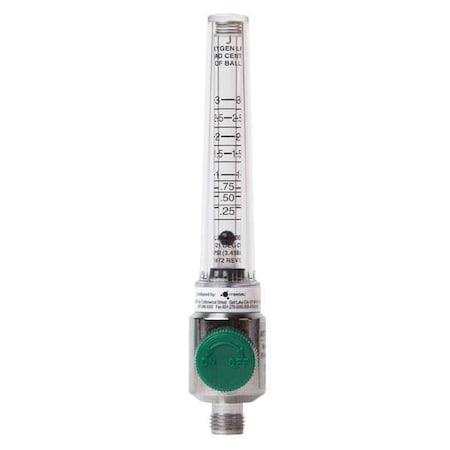 Flw Mtr w/Hand Tight Fittings, Up to 3Lpm MPN:R306P02