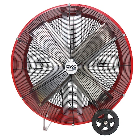 Barrel Air Circulator Fan, Mobile Mount, 30 in Blade Dia, 120V, 3, 850/5, 500 cfm, Non-Oscillating MPN:BF30DD REDUPS