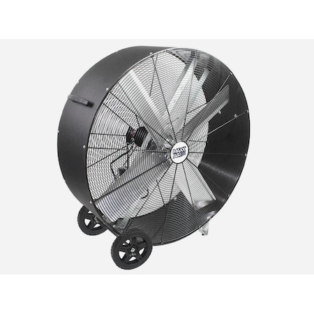 High Velocity Industrial Fan, Floor Mount, 42 in Blade Dia, 120V, 5, 800/10, 000 cfm, Non-Oscillating MPN:BF42BDPEBLK