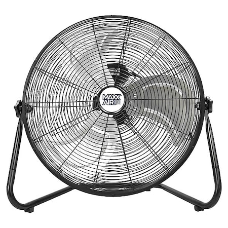 Floor Fan W/ 20 in Blade Dia, 1500/2050/2250 cfm, 3 Speeds, 120V AC, 1/5 hp, 4.5 ft Cord MPN:HVFF 20UPS