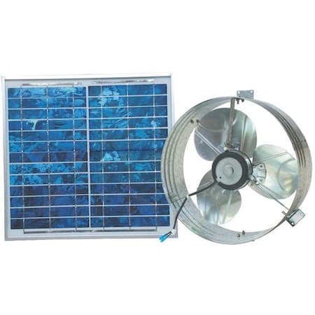 433 CFM Solar Powered Gable Mount Power Attic Ventilator with Panel MPN:CXSOLGBUPS