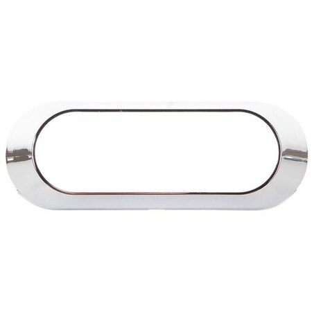 Bezel, Chrome, Oval, 29/32 in. W, Plastic MPN:M50138