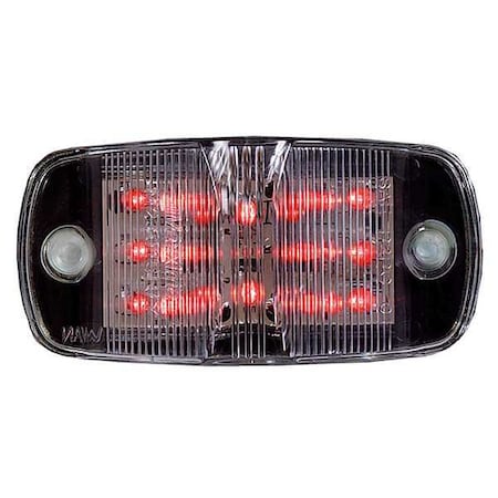 Clearance Light, LED, Red, Surface, Oval, 4 L MPN:3JYD6