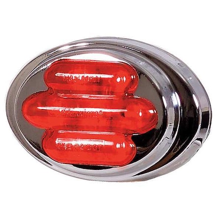 Clearance Light, LED, Red, Surface, Oval, 3 L MPN:AX24R-KIT