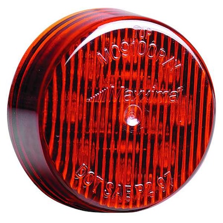 Clearance Light, LED, Rd, Grommet, Rnd, 2 Dia MPN:M09100R