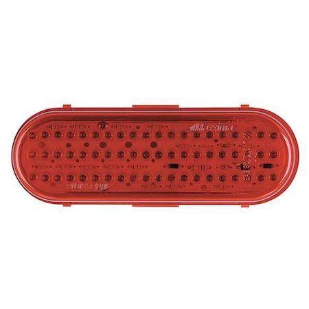 Stop/Tail/Turn Light, LED, Red, Grommet, Ovl MPN:M63100R