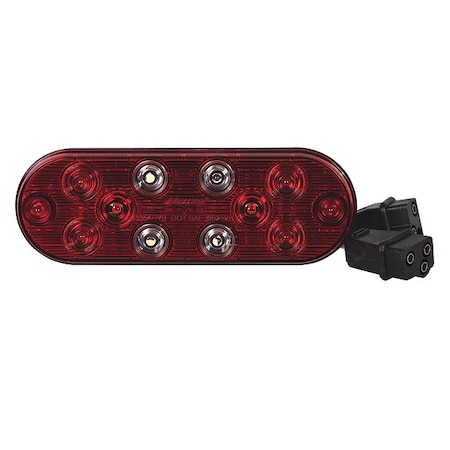 Stop/Turn/Tail Light, Oval, Red/White MPN:M63354-HYB