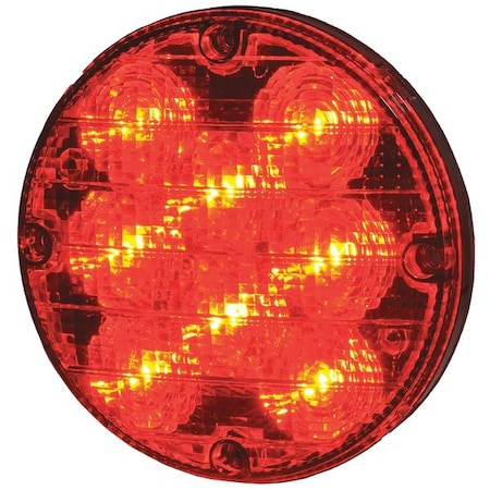 Bus Warning Light, LED, 7.2In H, Red MPN:M90070R