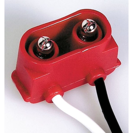LED Connector, 18 AWG Max, 1 Port, Black, White, PVC Insulation, 14 V MPN:3LXF4