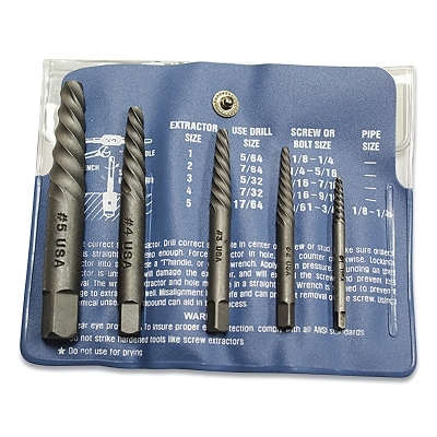 5 Pc Screw Extractor Set MPN:65085