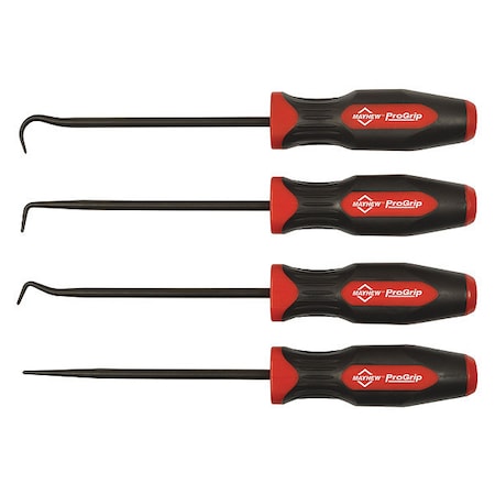 Pick And Hook Set, Steel, 4 pcs., 13-3/4