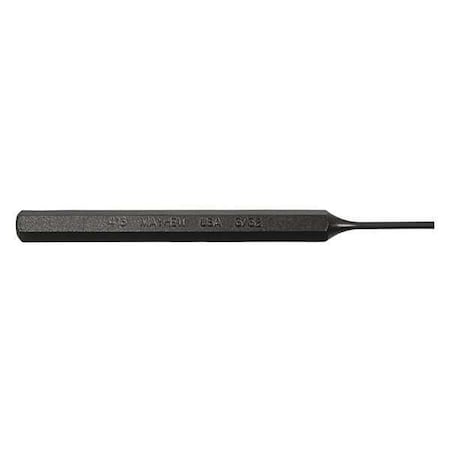 Pin Punch, 4-1/2in L, 3/32in Tip, Steel, BO MPN:21001