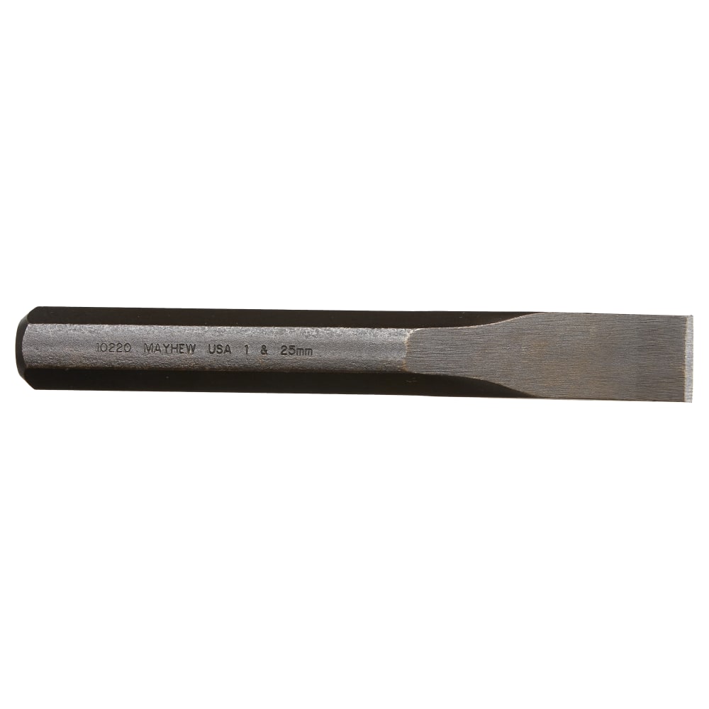 Mayhew Tools Cold Chisels, 8 in Long, 1 in Cut, Black Oxide, 6 per box MPN:479-10220