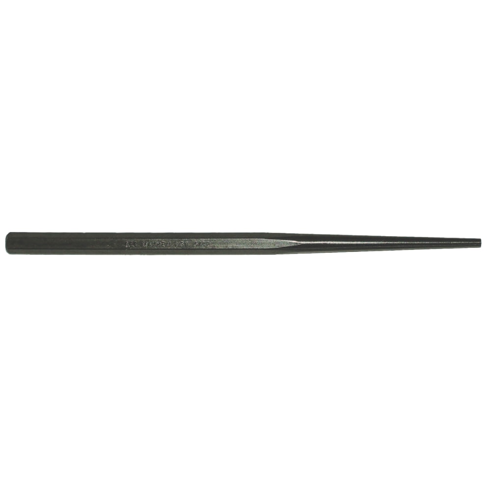 Mayhew Tools Line Up Punch Full Finish, 12 in, 5/16 in Tip, Alloy Steel MPN:479-22013