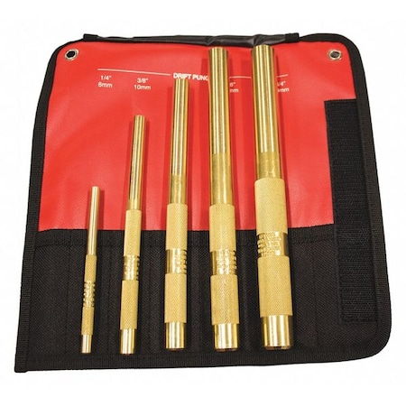 Brass Drift Punch Set, 5pcs MPN:67003