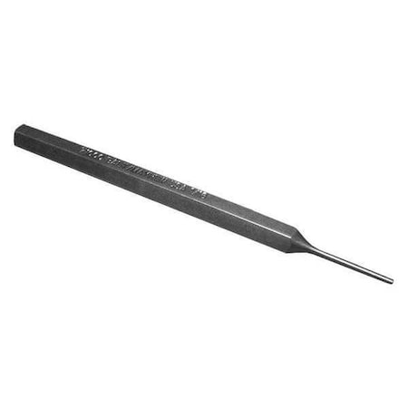 Pin Punch, 4in L, 1/16in Tip, Steel MPN:71000