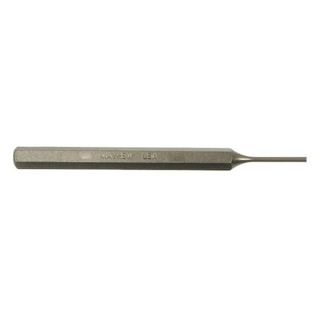 Pin Punch, Steel, 7-7/8in.L, 1/4in. Tip MPN:71502