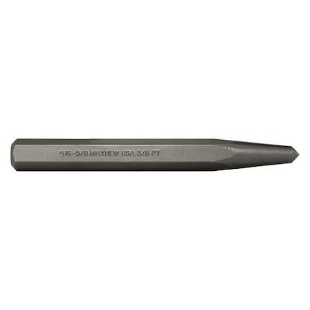 Center Punch, 6-1/4 in L, Steel, Shot Blast MPN:74004
