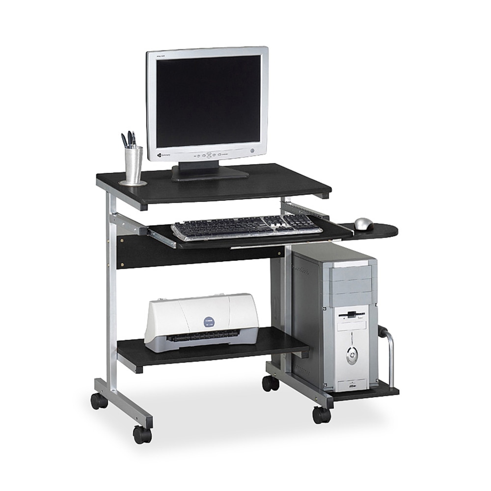 Eastwinds Portrait PC Cart Desk Workstation 31inH x 36-1/2inW x 19-1/4inD, Anthracite/Metallic Gray MPN:946ANT