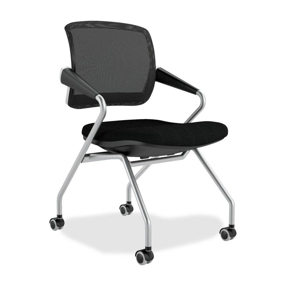 Mayline Valore Mesh/Fabric Mid-Back Nesting Training Chair, Black MPN:TSM2BB