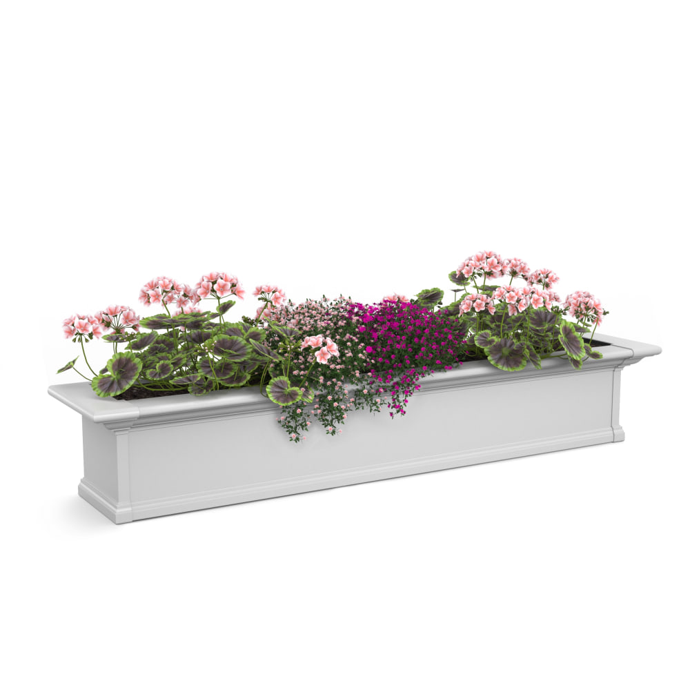 Mayne Yorkshire Window Box Planter, 4ft, White MPN:4824-W