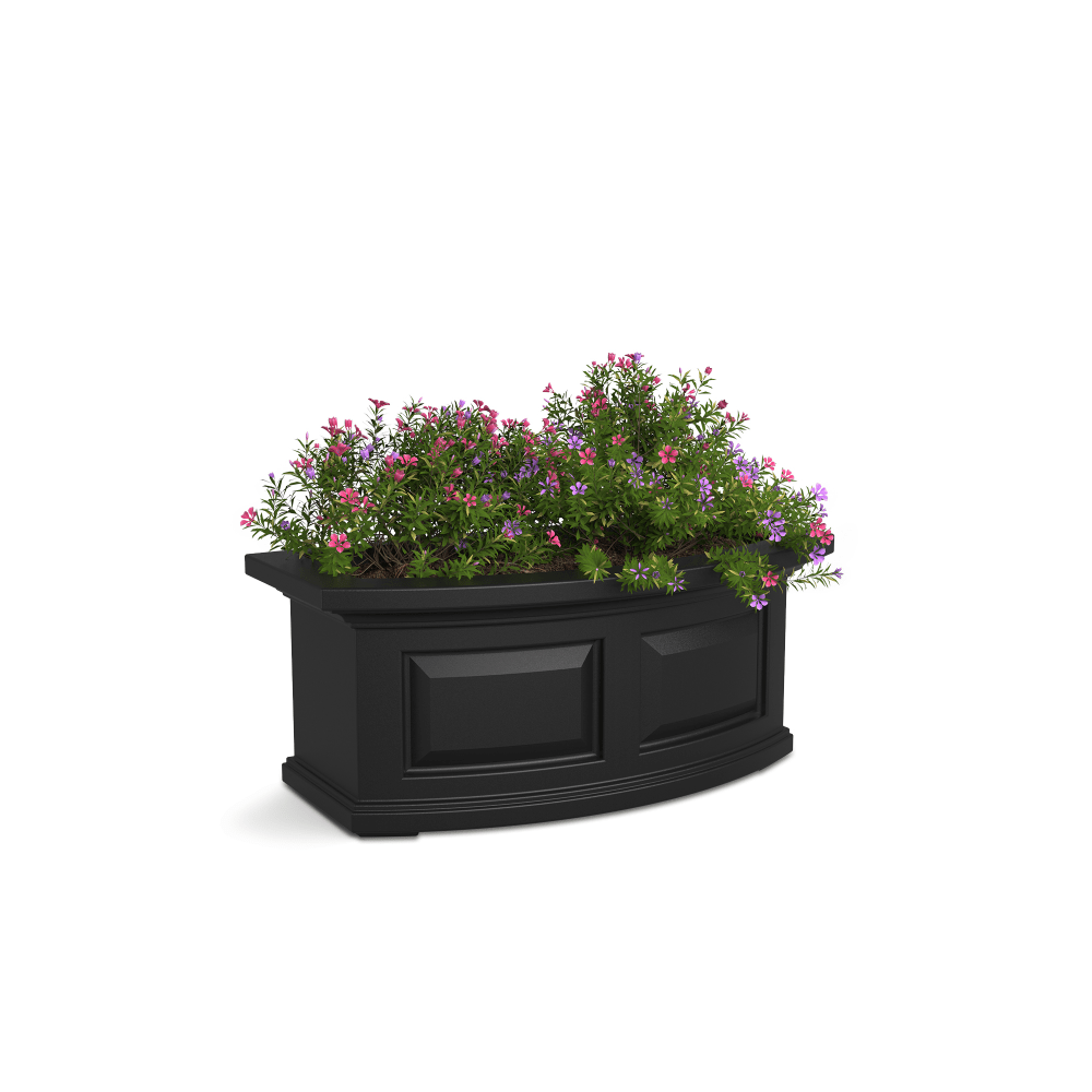 Mayne Nantucket Window Box Planter, 2ft, Black MPN:4829-B