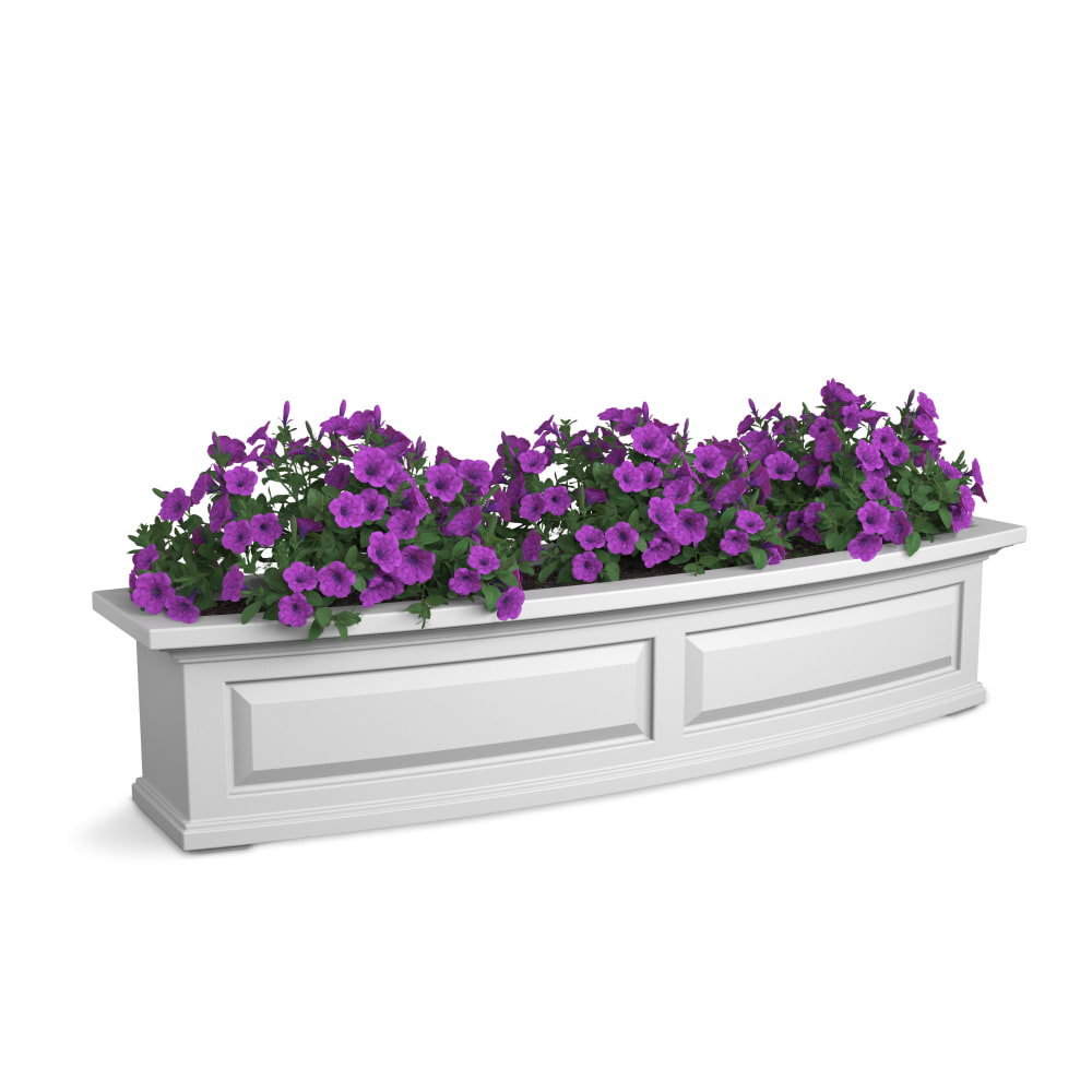 Mayne Nantucket Window Box Planter, 4ft, White MPN:4831-W