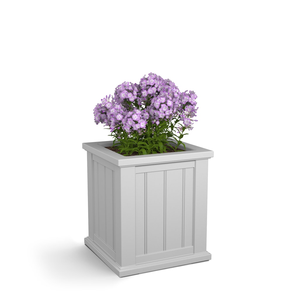 Mayne Cape Cod Square Planter, 18inH, White MPN:4837-W