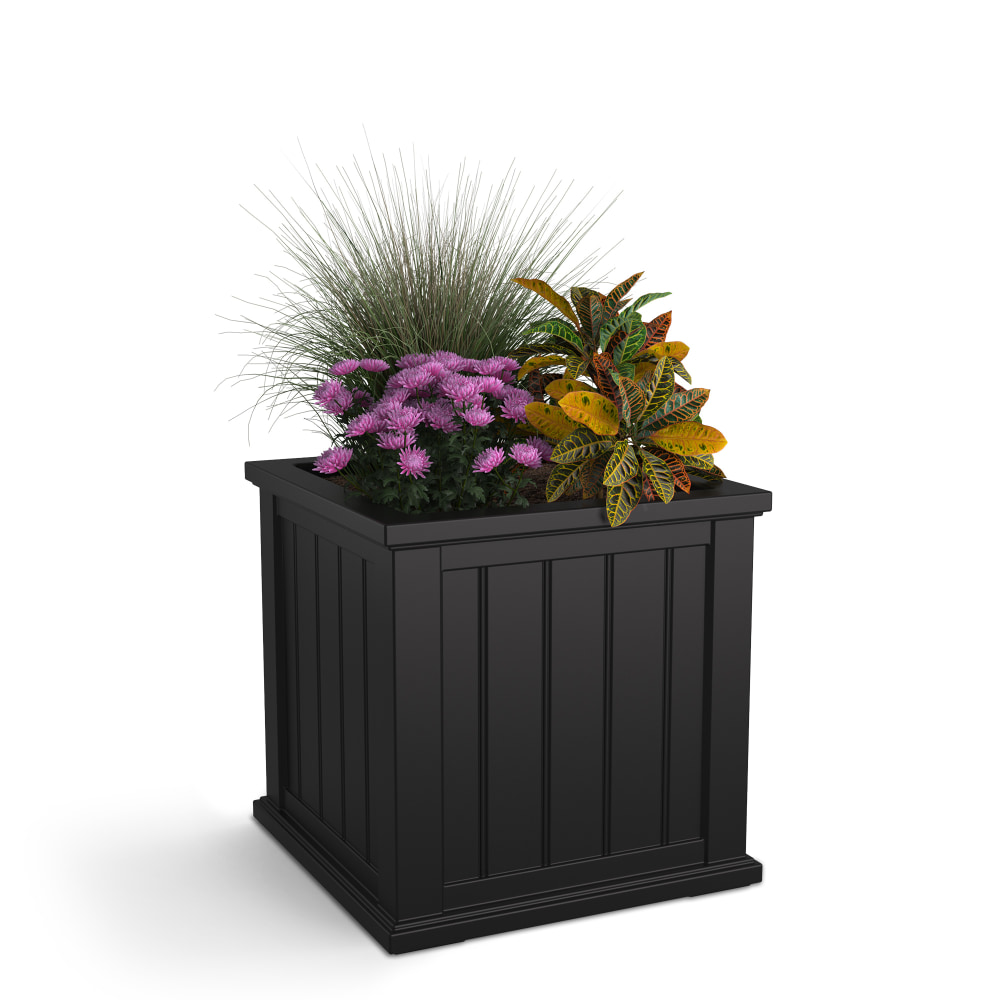 Mayne Cape Cod Square Planter, 20inH, Black MPN:4838-B