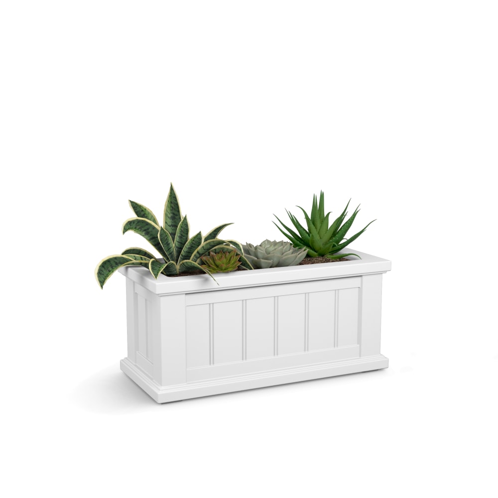 Mayne Cape Cod Square Planter, 11inH, White MPN:4839-W