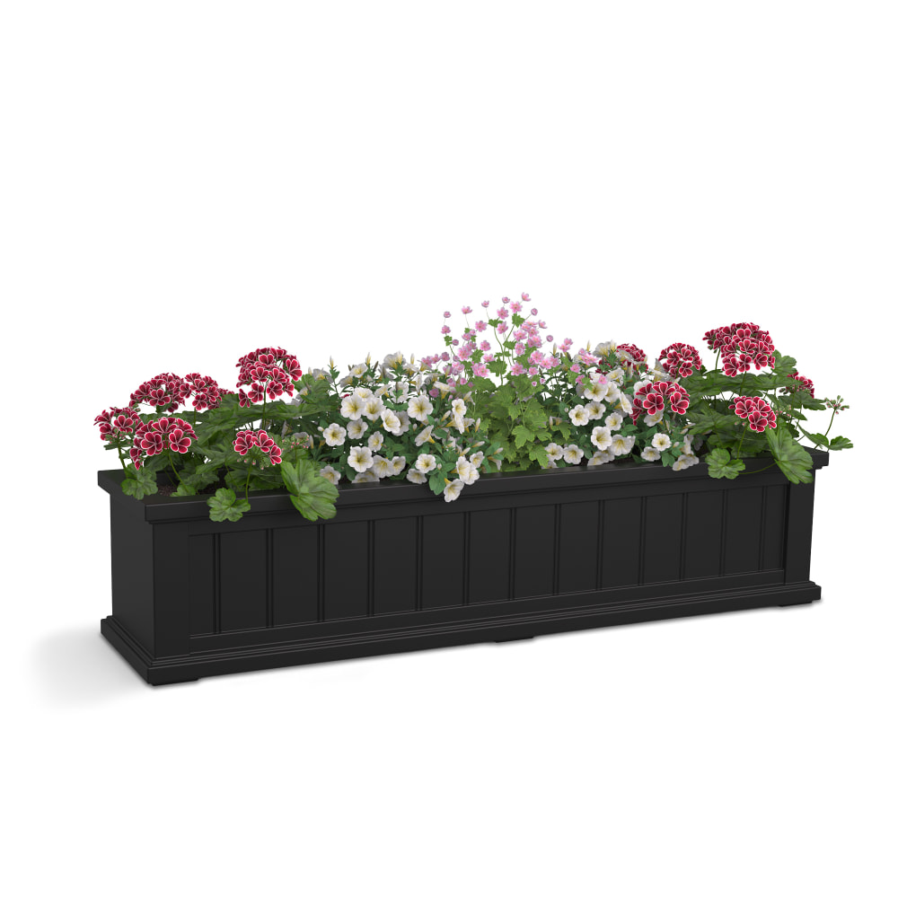 Mayne Cape Cod Window Box Planter, 4ft, Black MPN:4841-B