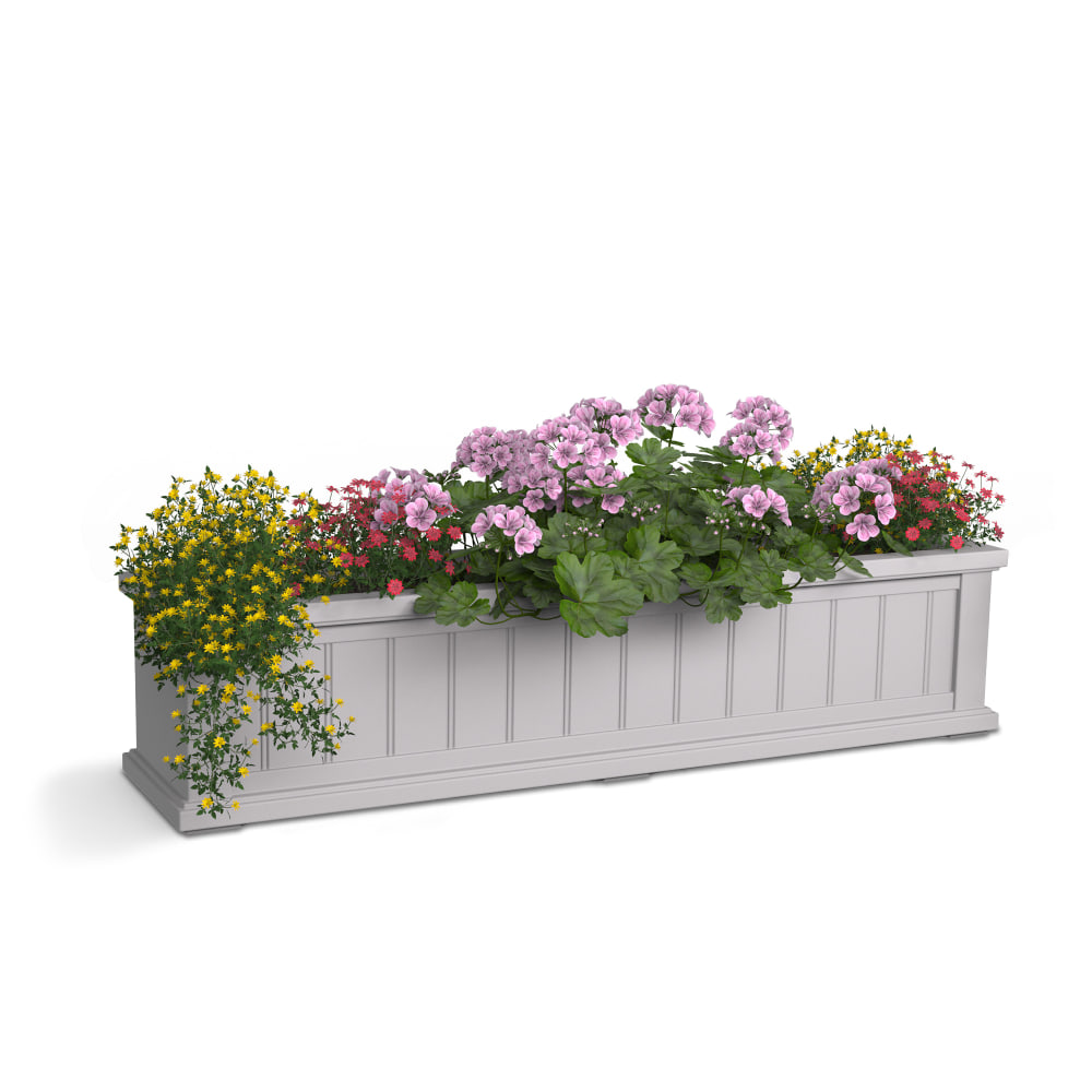 Mayne Cape Cod Window Box Planter, 4ft, White MPN:4841-W