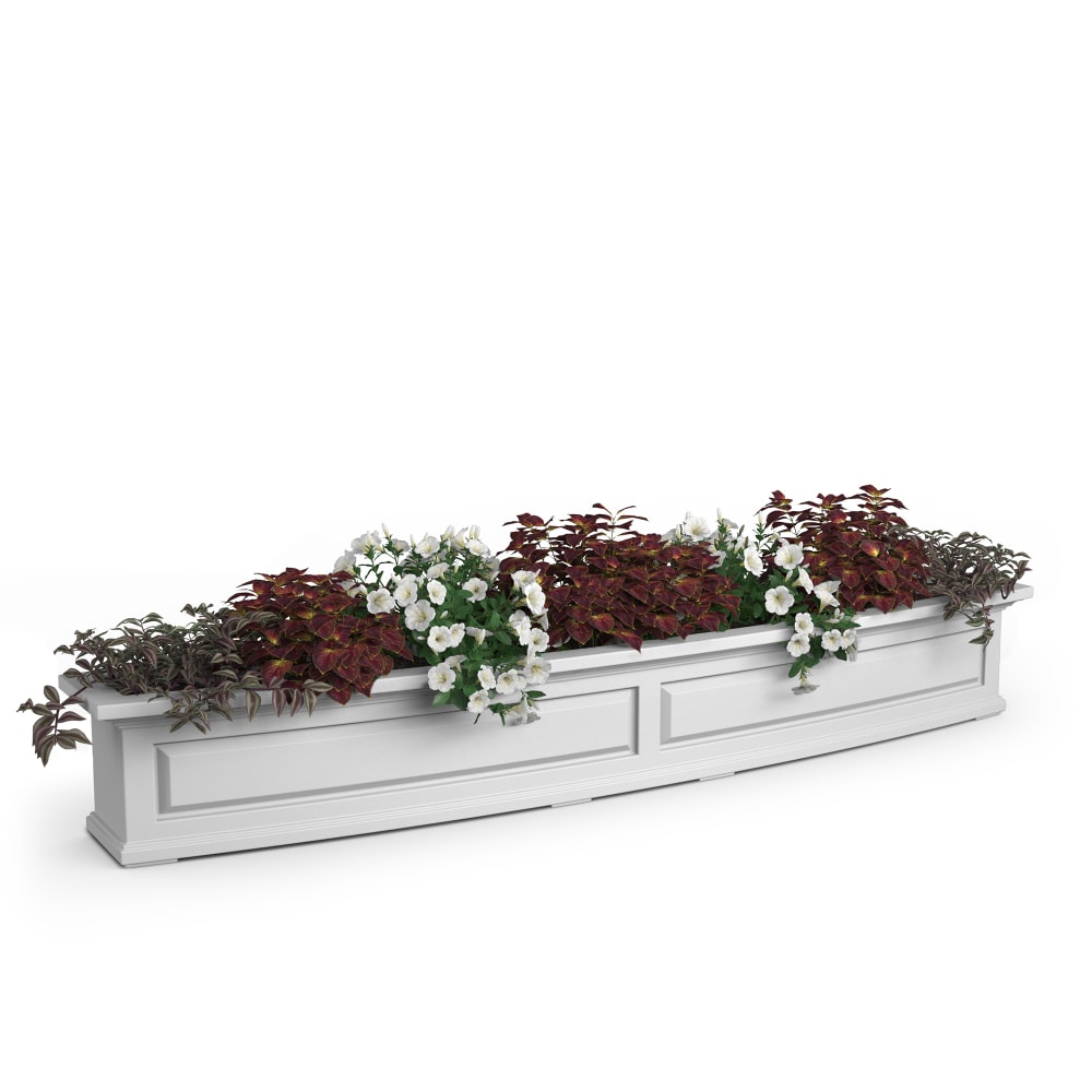 Mayne Nantucket Window Box Planter, 6ft, White MPN:4848-W