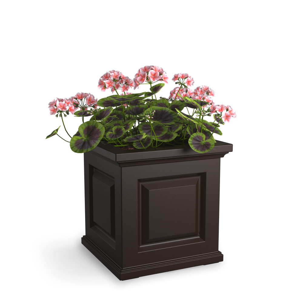 Mayne Nantucket Square Planter, 16inH, Espresso MPN:5865-ES