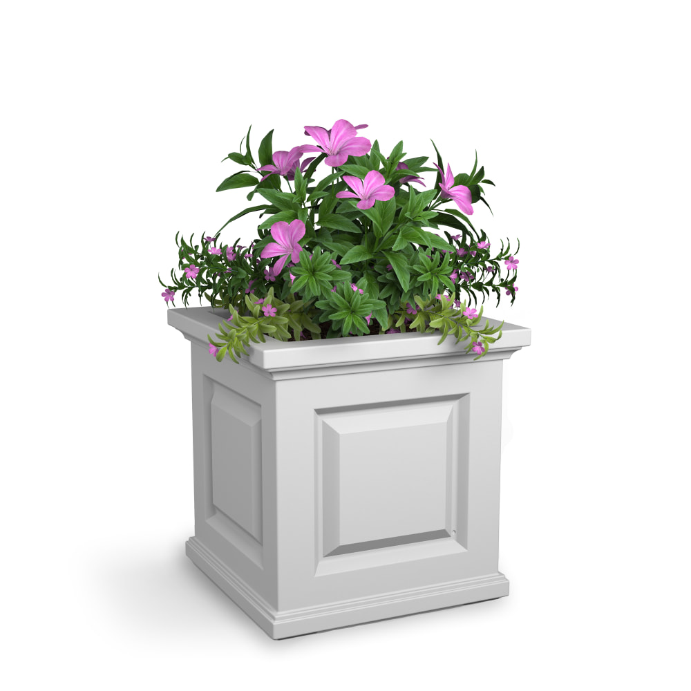 Mayne Nantucket Square Planter, 16inH, White MPN:5865-W