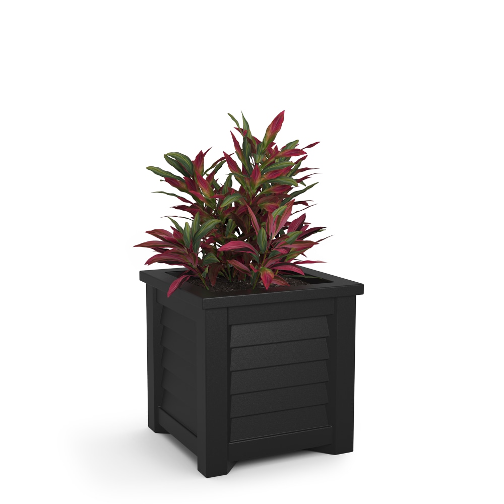 Mayne Lakeland Square Planter, 16inH, Black MPN:5866-B