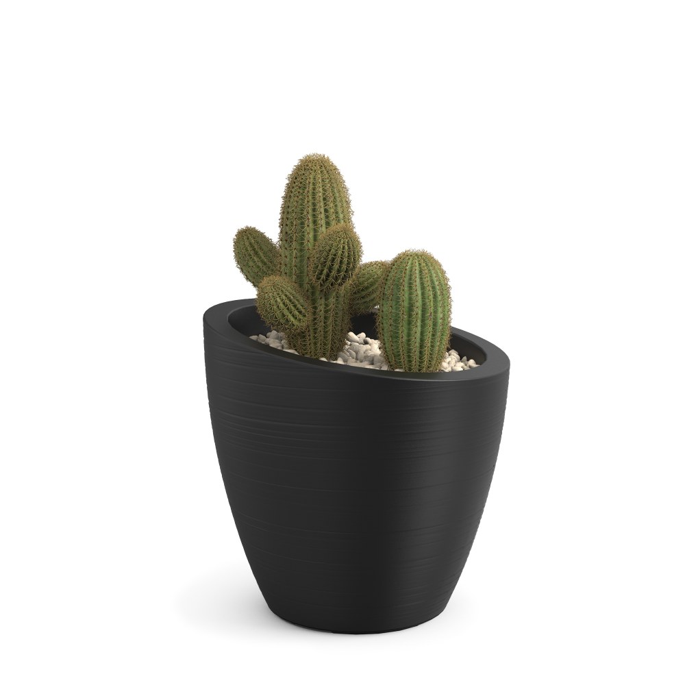 Mayne Modesto Planter, 20inH, Black MPN:8879-B